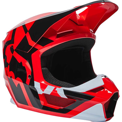 FOX YOUTH V1 LUX ECE HELMET - RED Racer